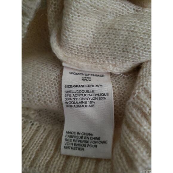 Woolrich Motif Mohair Sweater Canoe Camping Mountain Womens Sz M Medium Ivory (G - Picture 5 of 7